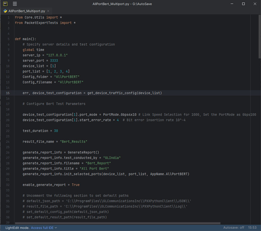Multi-port Python Script