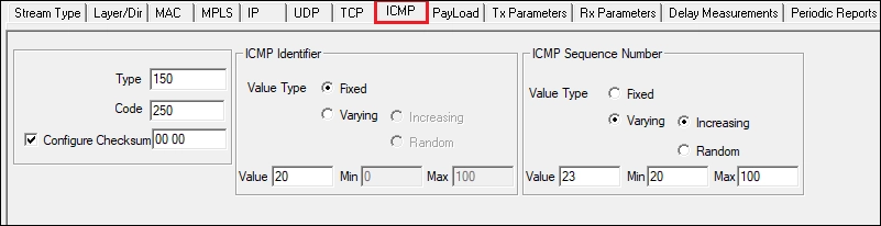 Layer 4 ICMP configuration