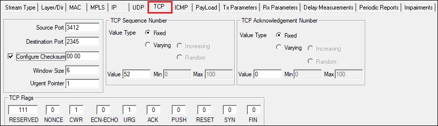 Layer 4 tcp configuration
