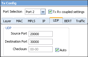 UDP configuration