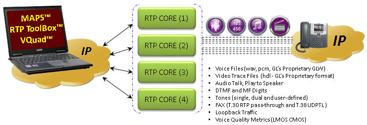 RTP traffic generator network