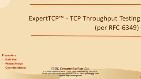 ExpertTCP™ - TCP Throughput Testing Methodology