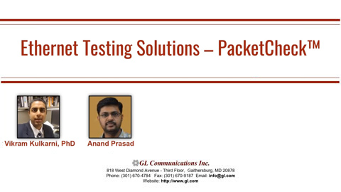 Ethernet Testing Solutions - PacketCheck™
