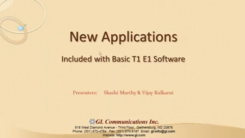 More Applications included with T1 E1 Basic Software