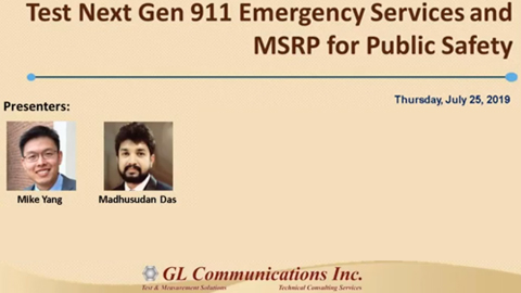 Test NG911 and MSRP Emergency Services for Public Safety